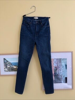 Madewell 11” Dark Blue High-Rise Skinny Jeans